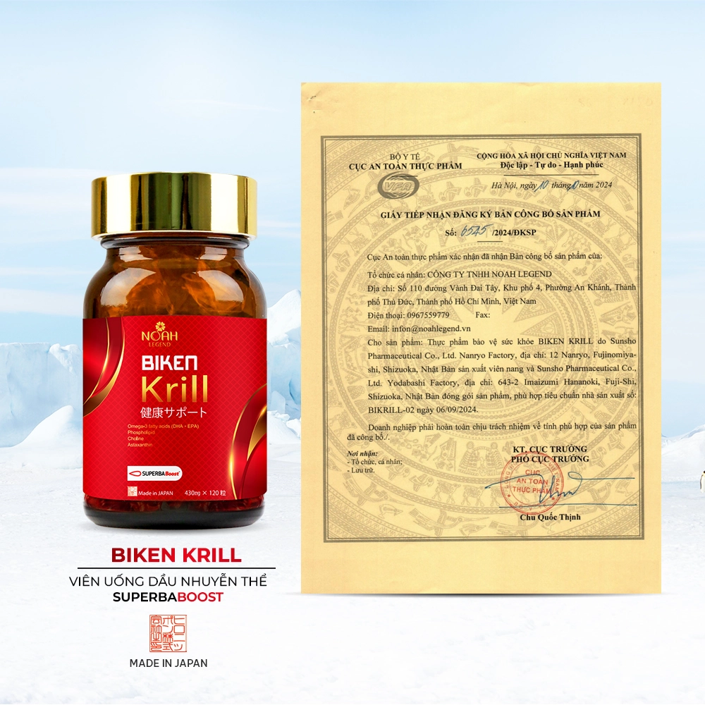 Viên uống dầu nhuyễn thể Superba Boost Biken Krill 120 viên