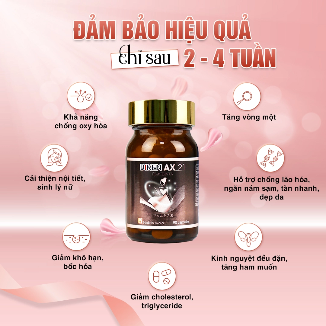 Viên uống tăng cường nội tiết tố nữ Biken Ax 21 - 90 viên