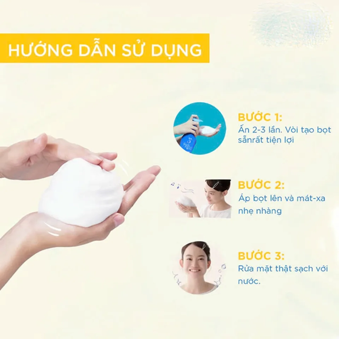 Bọt rửa mặt sạch sâu và dịu nhẹ Senka Perfect Whip Amino Charge in 150ml