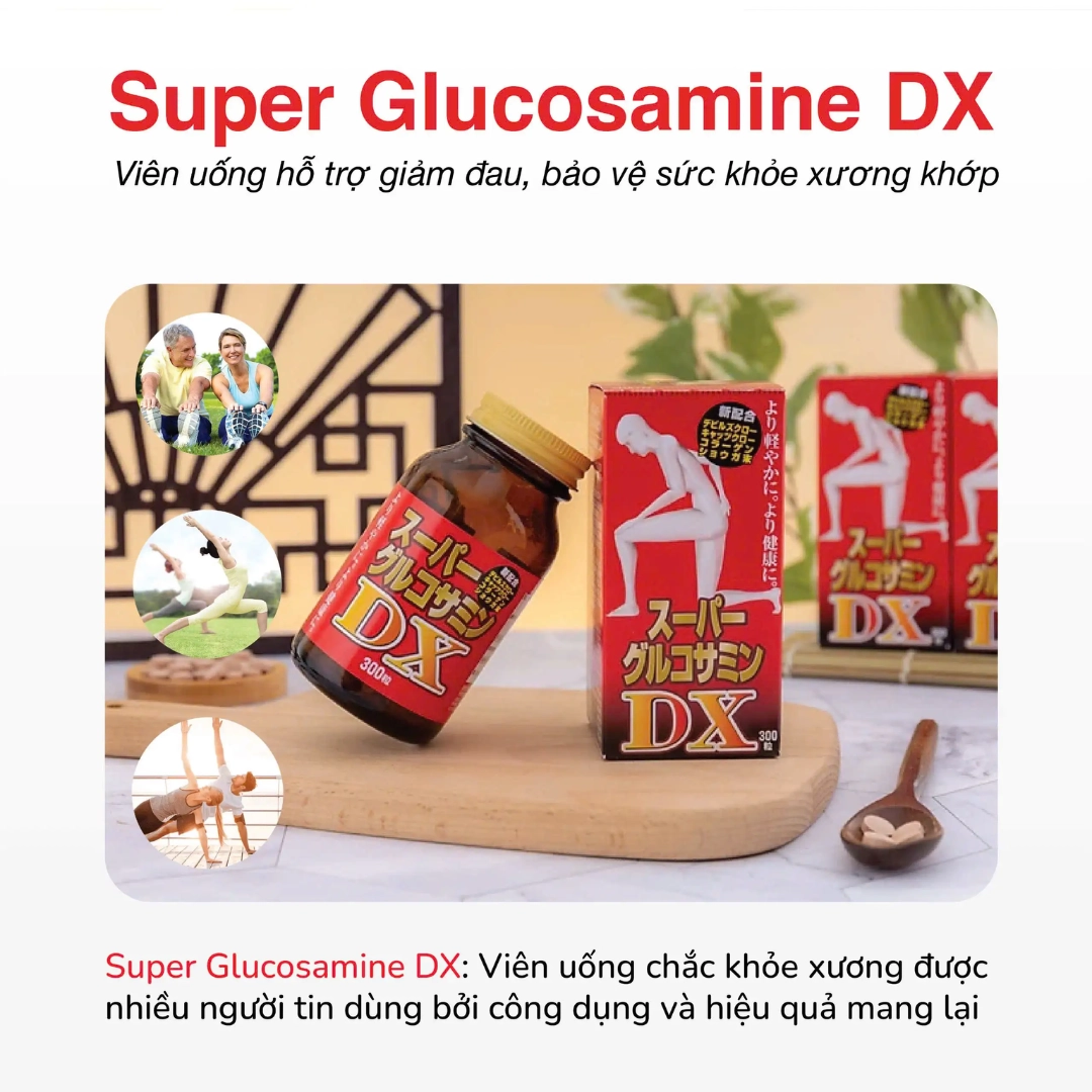 Viên uống hỗ trợ xương khớp Super Glucosamine DX Hokoen 300 viên