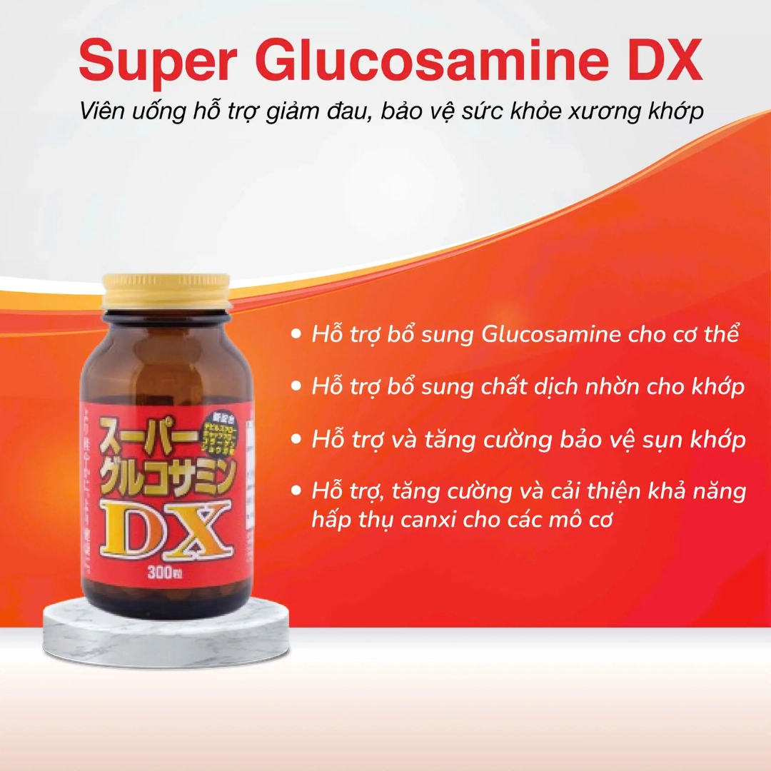 Viên uống hỗ trợ xương khớp Super Glucosamine DX Hokoen 300 viên