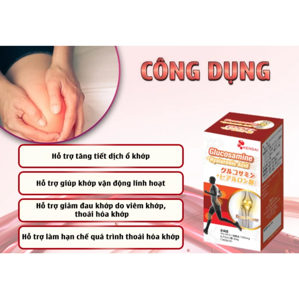 Viên uống hỗ trợ xương khớp Kendai Glucosamine Hộp 180 viên