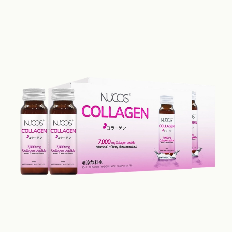 Combo 2 Nước uống Collagen chống lão hóa, trắng da Nucos Collagen 7000 (Hộp 10 chai x 30 ml)
