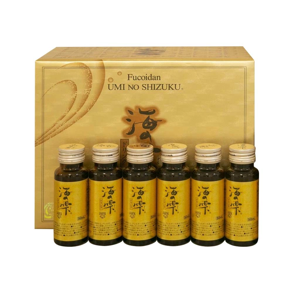 Nước uống dạng tảo, tăng cường đề kháng, ngăn ngừa ung thư Fucoidan Umi No Shizuku (3 hộp x 10 chai x 50ml)