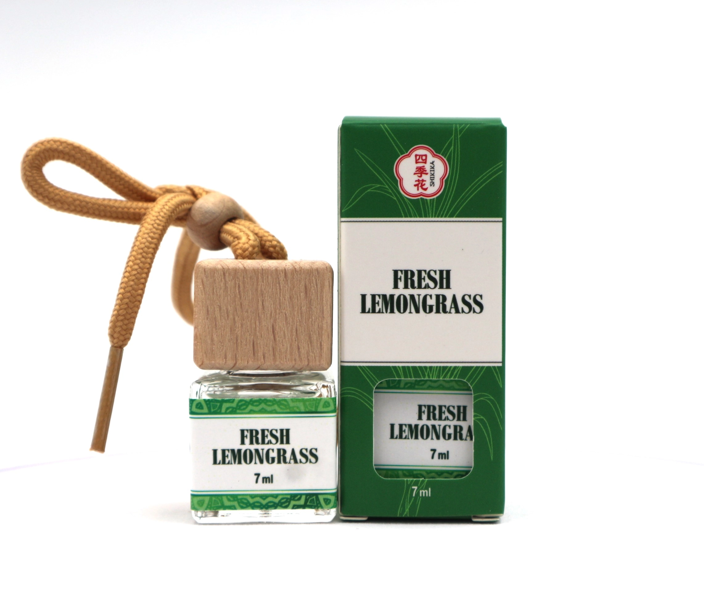 Nước hoa ô tô Shikika Fresh Lemongrass - Hương sả chanh 7ml