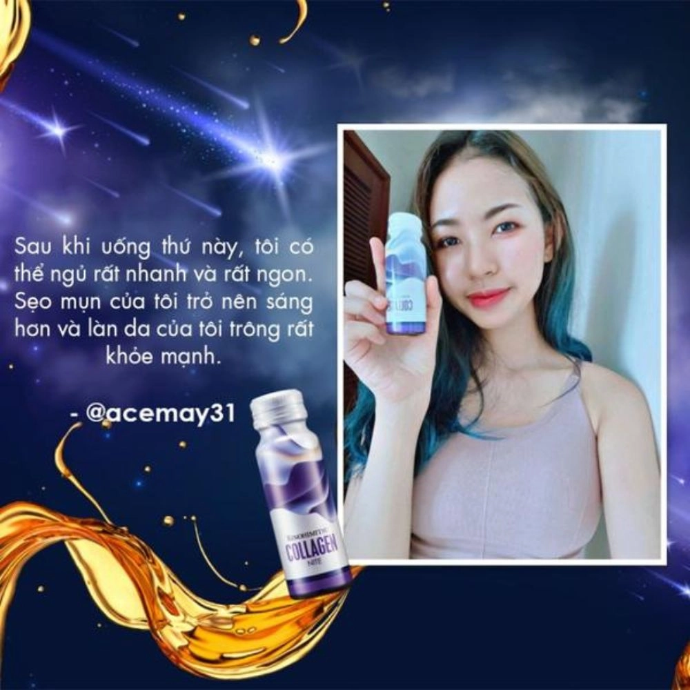 Nước uống Collagen cải thiện giấc ngủ chống lão hóa Nite (Hộp 10 chai x 50ml)