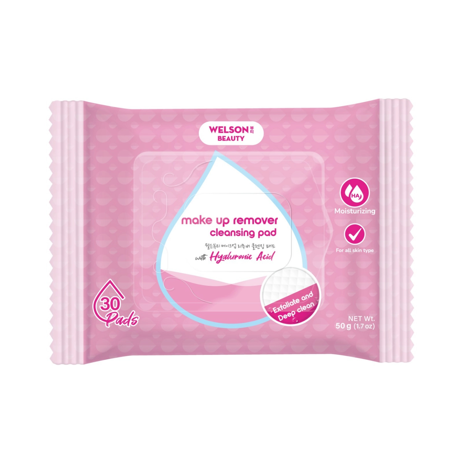 Khuyến mãi Bông ướt tẩy trang Welson 30 miếng