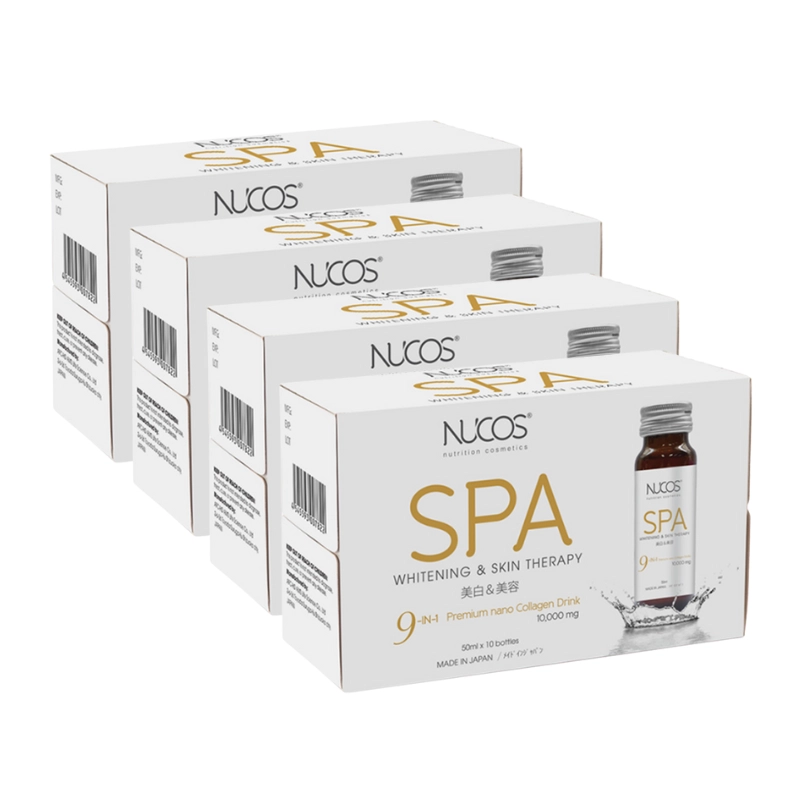 Combo 4 Nước uống Collagen Nucos Spa 10,000mg (Hộp 10 chai x 50ml)