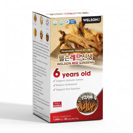 Combo 4 Viên uống Hồng Sâm Hàn Quốc 6 năm tuổi Welson Red Ginseng 60 viên