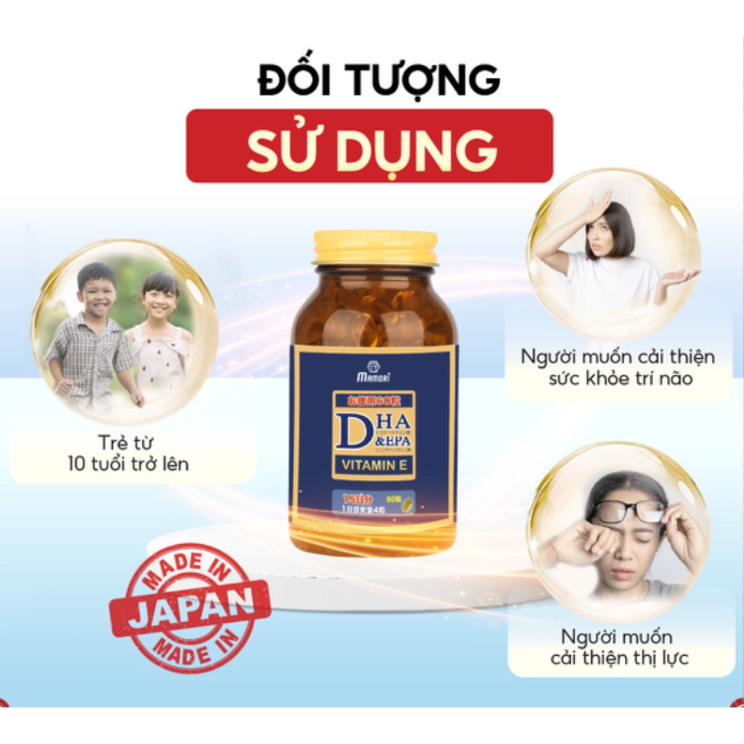 Viên uống hỗ trợ Trí não Mamori DHA&EPA - Hộp 60 viên