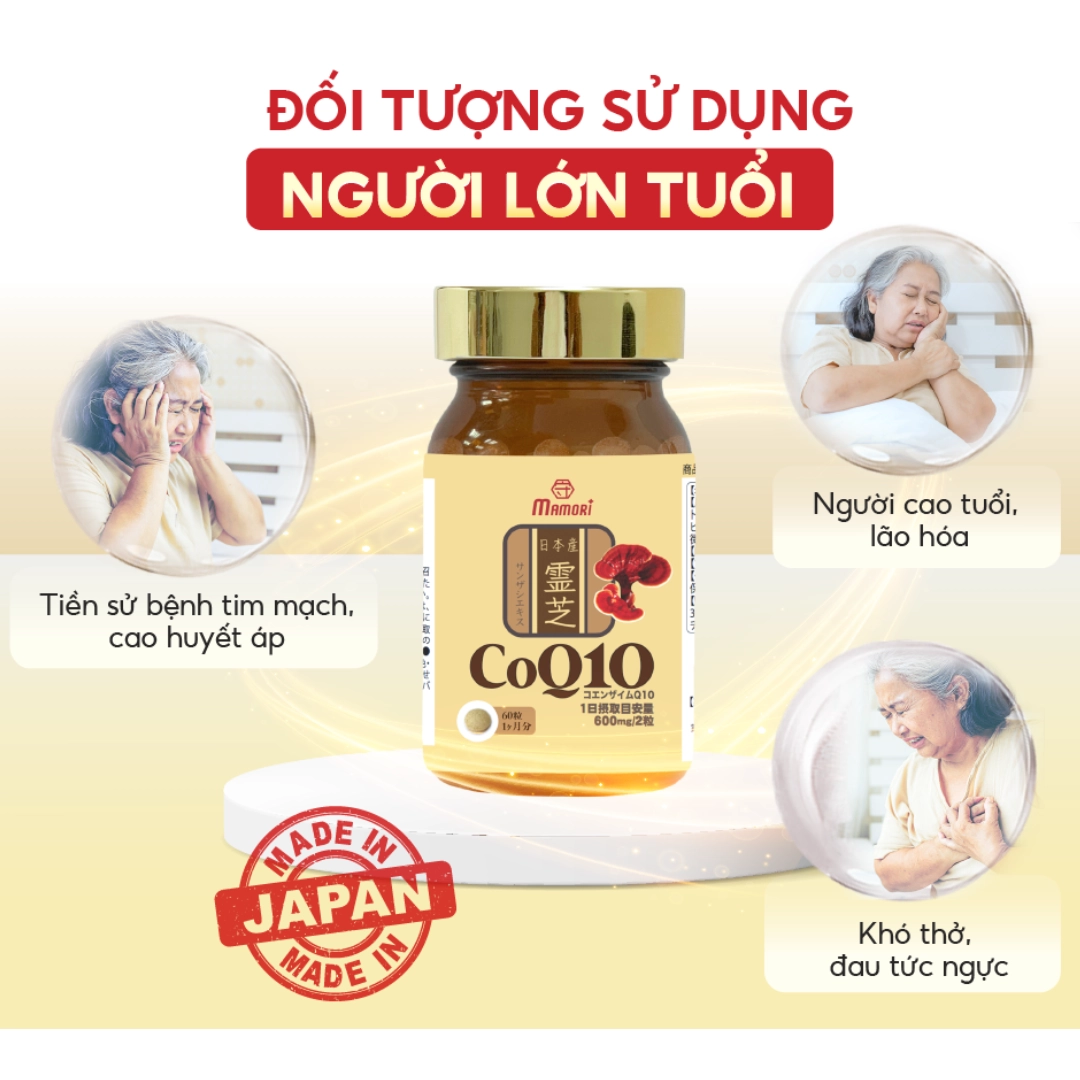 Viên uống hỗ trợ tốt cho tim mạch Mamori CoQ10 - Hộp 60 viên