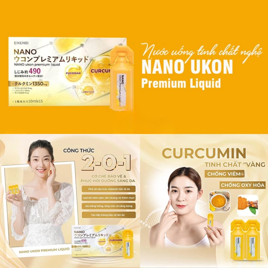 Bột uống hỗ trợ dạ dày & tăng cường miễn dịch Nano Ukon Premium – 30 gói x 2g