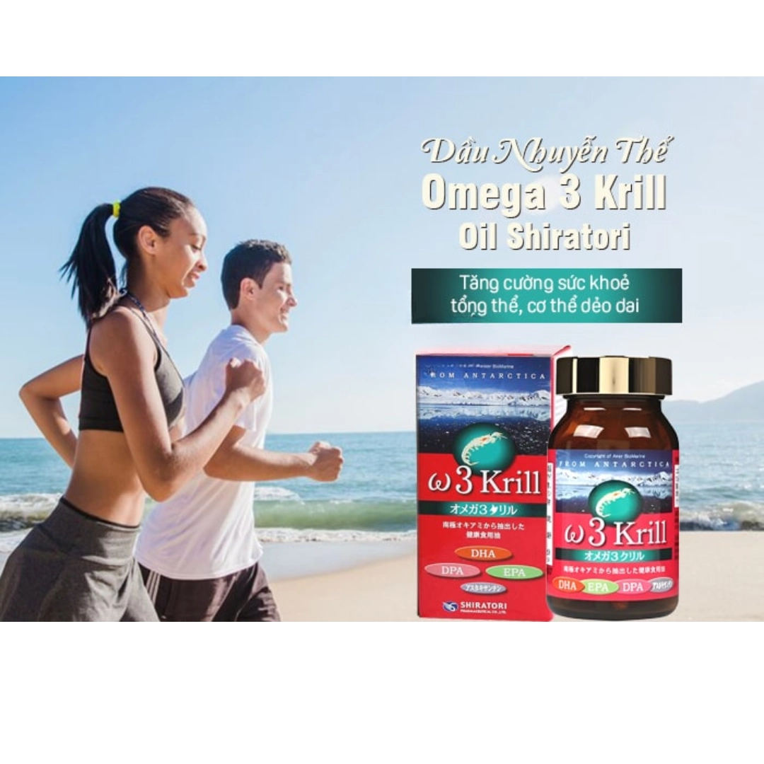 Viên uống bổ sung Omega 3 Krill Shiratori - Hộp 80 viên