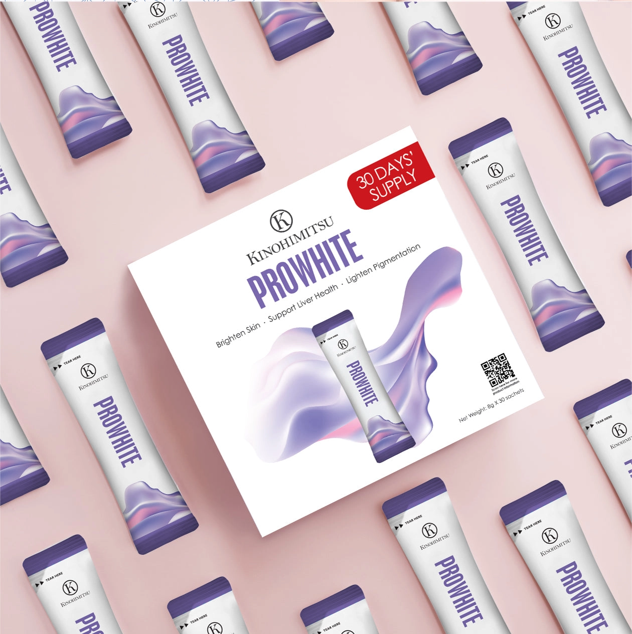 Bột uống tái tạo tế bào gốc và thải độc cơ thể Kinohimitsu Prowhite 30 gói