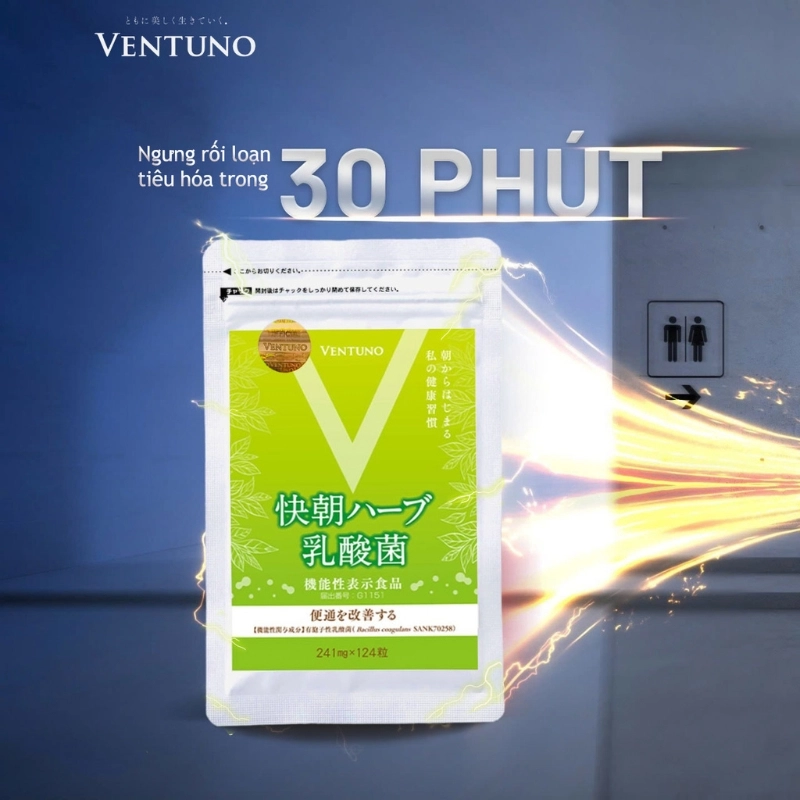 Viên uống hỗ trợ hệ tiêu hóa Ventuno Kaicho Herb Lactic Acid Bacteria - 248 viên