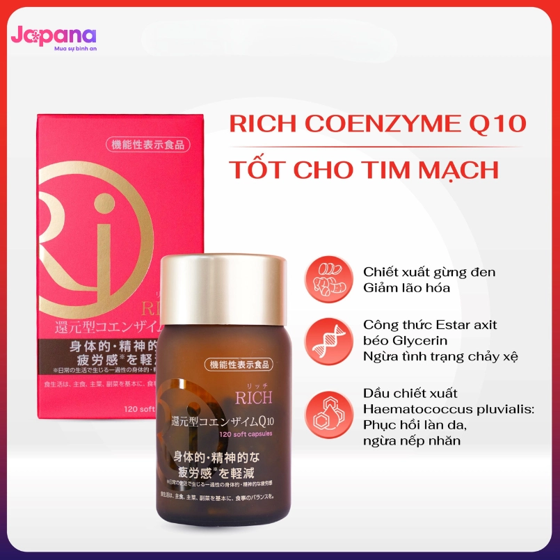 Viên uống hỗ trợ tim mạch AFC Rich Coenzyme Q10 - 120 viên