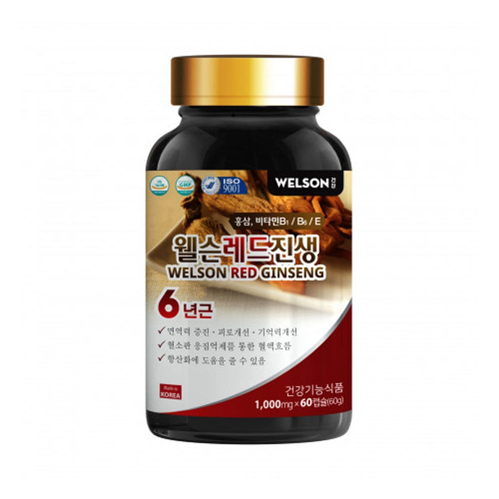 Combo 6 Viên uống Hồng Sâm Hàn Quốc 6 năm tuổi Welson Red Ginseng 60 viên