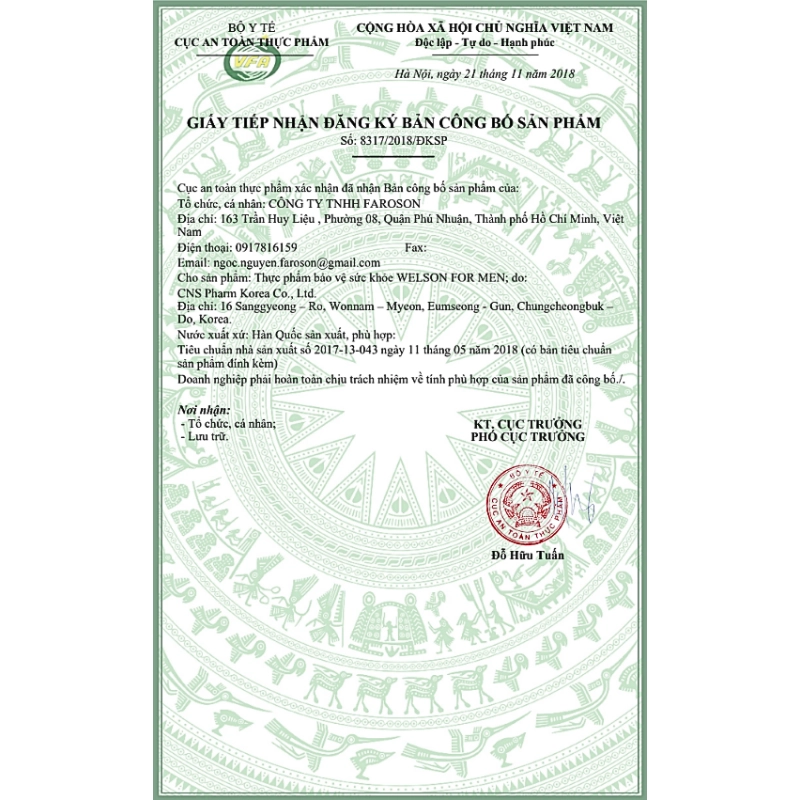 Combo 6 Viên uống hỗ trợ tăng cường sinh lý nam Testosterone Welson For Men 60 viên