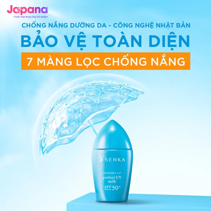 Gel sữa chống nắng Senka Perfect UV Gel SPF50+/PA++++