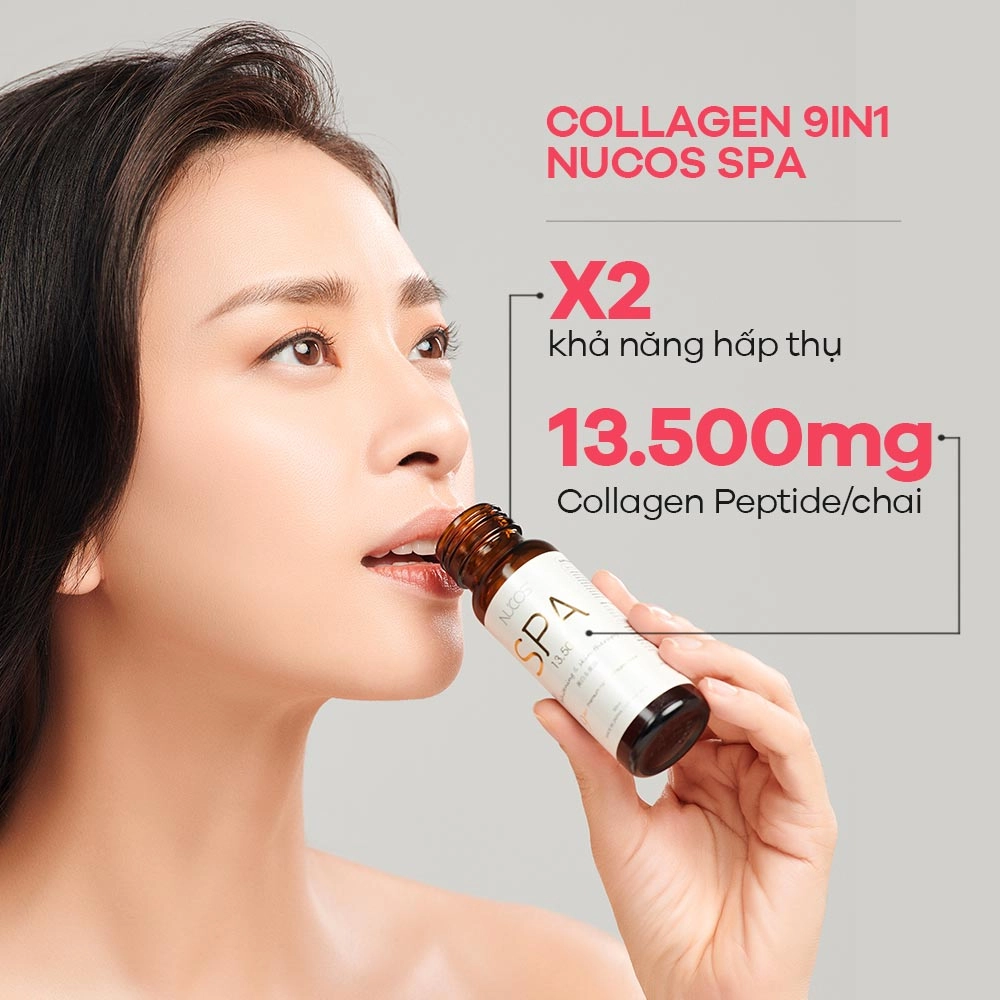 Combo 6 Nước uống Collagen Nucos Spa 13,500mg (Hộp 10 chai x 50ml)