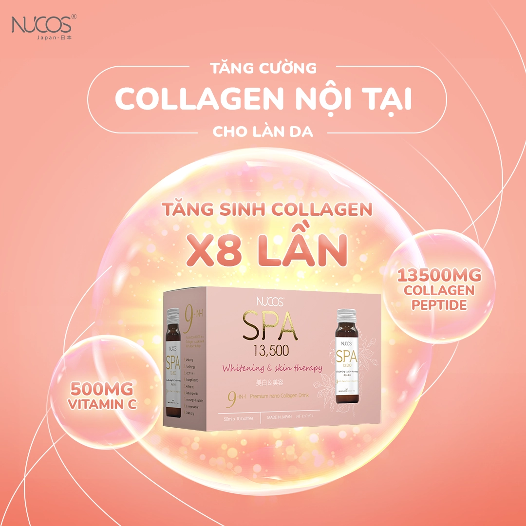 Combo 6 Nước uống Collagen Nucos Spa 13,500mg (Hộp 10 chai x 50ml)