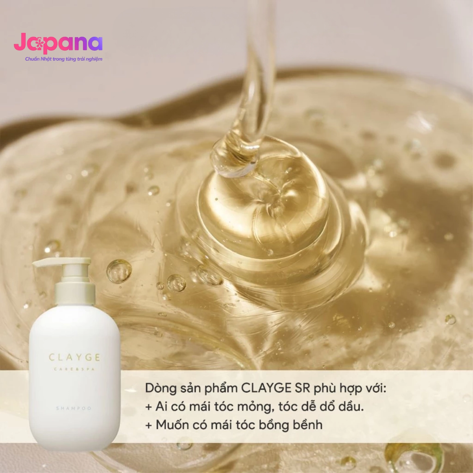 Dầu gội đất sét khoáng tự nhiên Clayge  Shampoo S 500ml (Dành cho tóc dầu)