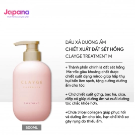 Dầu xả đất sét khoáng dưỡng ẩm suôn mượt CLAYGE Treatment M - 500ml