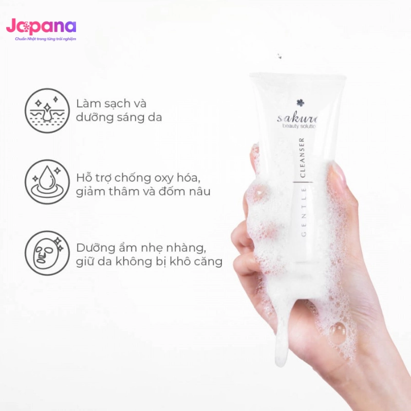Combo Tẩy trang & Làm sạch da nhạy cảm Sakura Cleansing Oil 150ml (Date 09/27) & Sakura Gentle Cleanser 100ml (Date 07/30) 