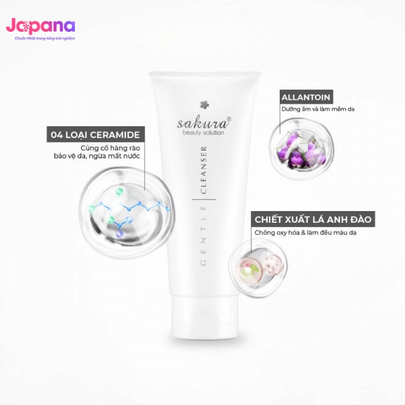 Combo Tẩy trang & Làm sạch da nhạy cảm Sakura Cleansing Oil 150ml (Date 09/27) & Sakura Gentle Cleanser 100ml (Date 07/30) 