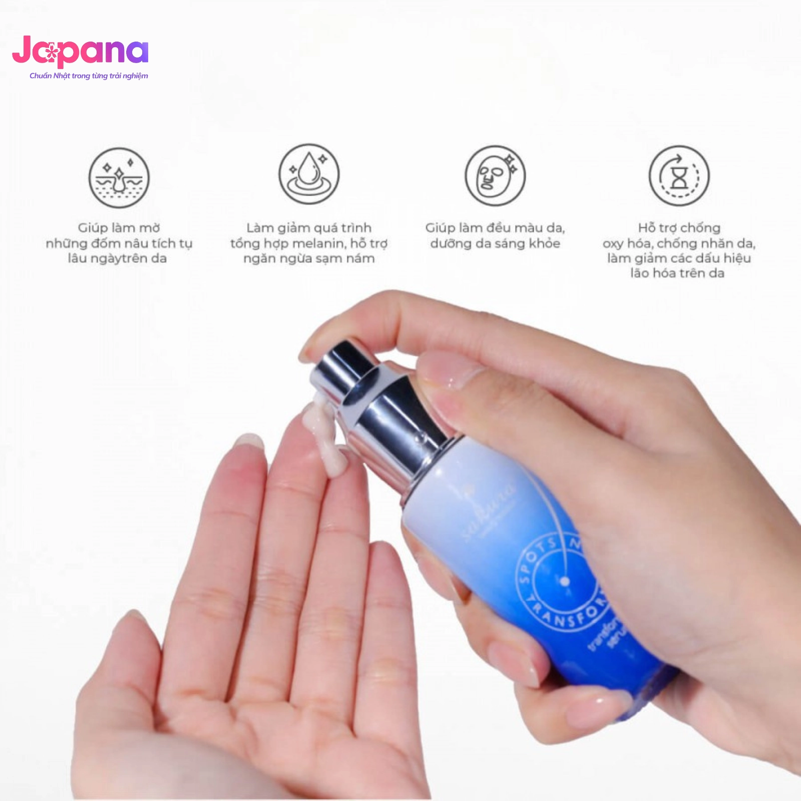Combo serum và kem hỗ trợ cải thiện da nám Sakura Transforming (30ml và 30g)