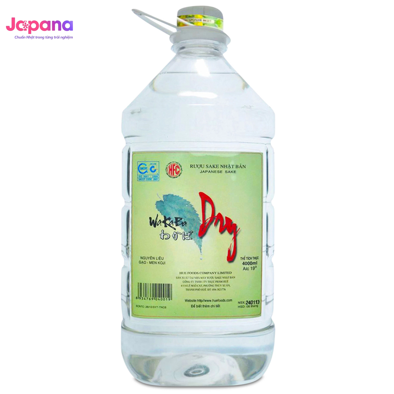 Rượu Sake Wakaba 4000ml