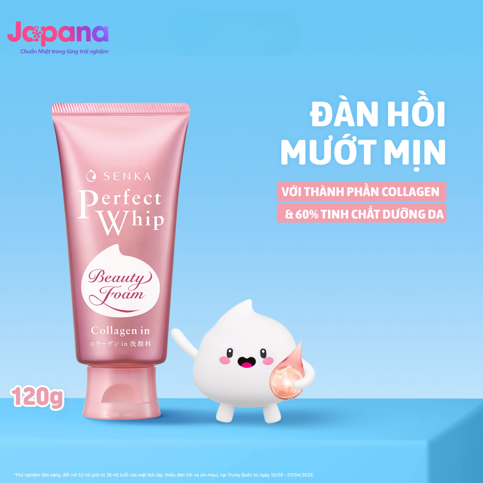 Sữa rửa mặt Senka Perfect Whip Collagen In 120g