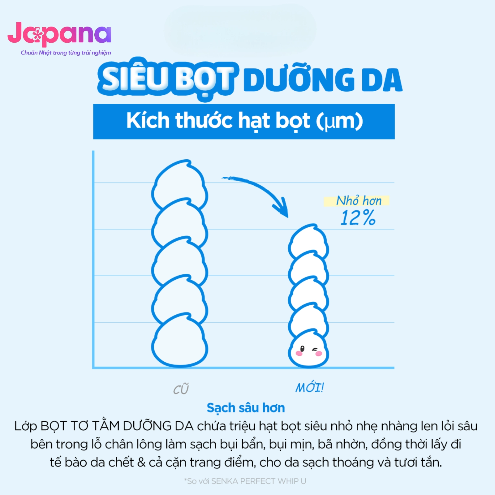 Sữa rửa mặt tạo bọt Senka Perfect Whip Facial Foam Wash - 120g