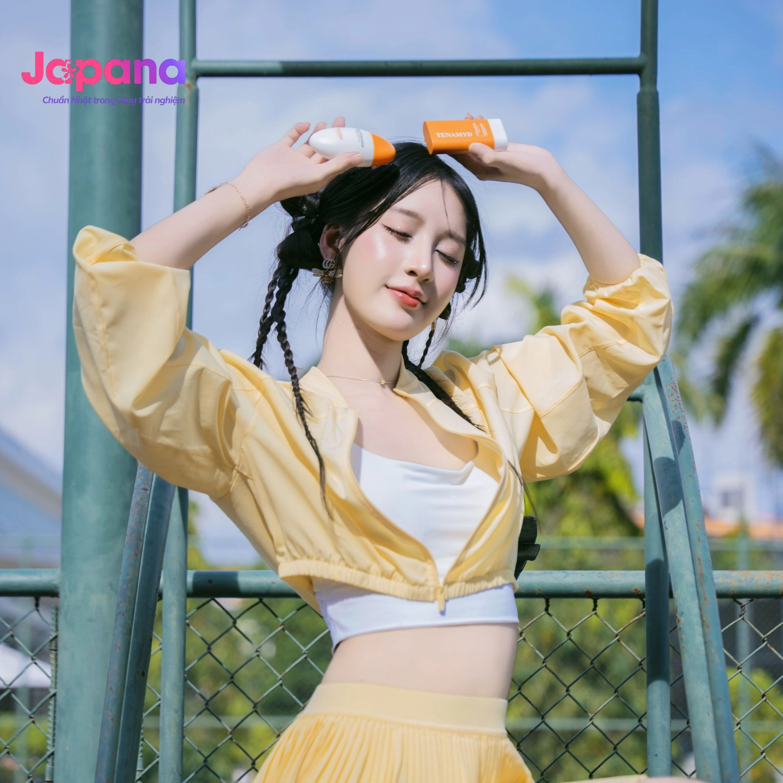 Tinh chất dưỡng da chống nắng & nâng tông Tenamyd Tone Up 3X Sun Cream SPF 50+/PA++++ 55g