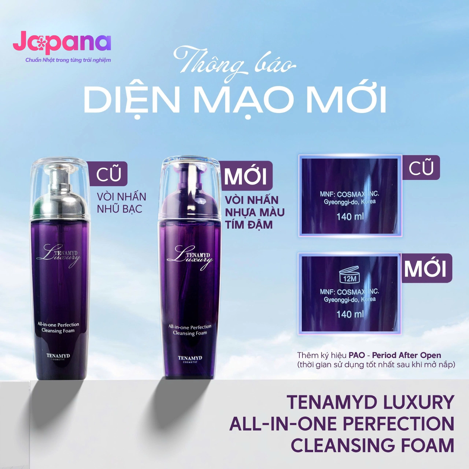 Sữa rửa mặt đa năng Luxury Tenamyd Perfection Cleansing Foam - 140ml