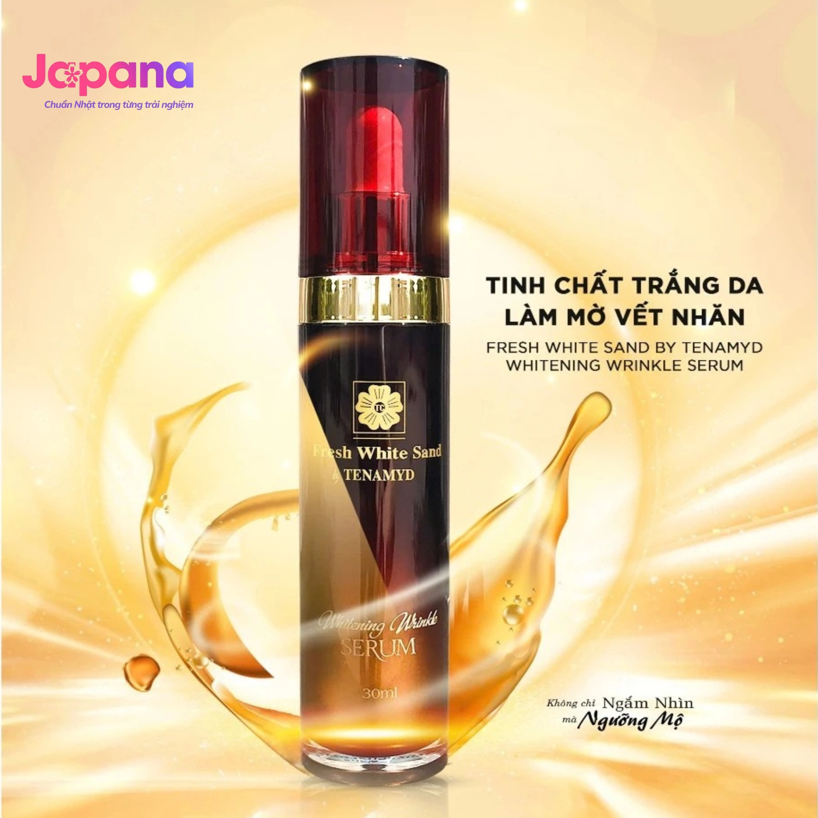 Tinh chất trắng da làm mờ vết nhăn Fresh White Sand By Tenamyd Whitening Wrinkle Serum chai 30ml