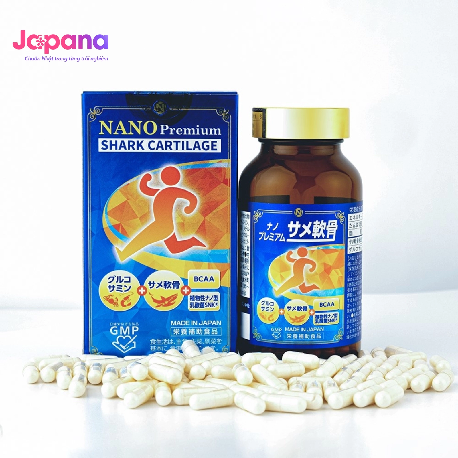 Viên uống bổ xương khớp Nichiei Bussan Nano Premium Shark Cartilage 150 viên