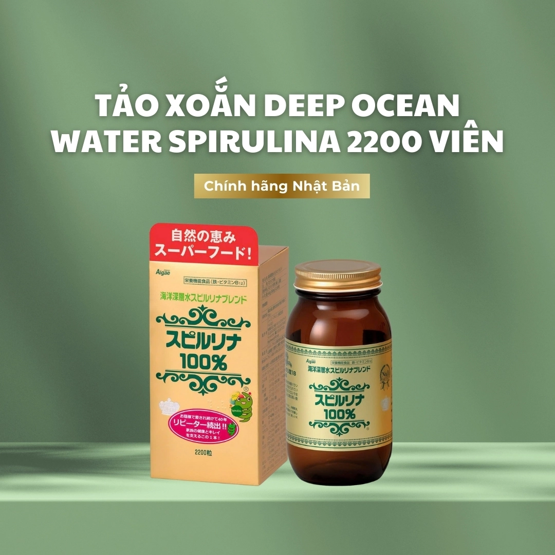 Tảo xoắn Spirulina Japan Algae Nhật Bản - 2200 viên