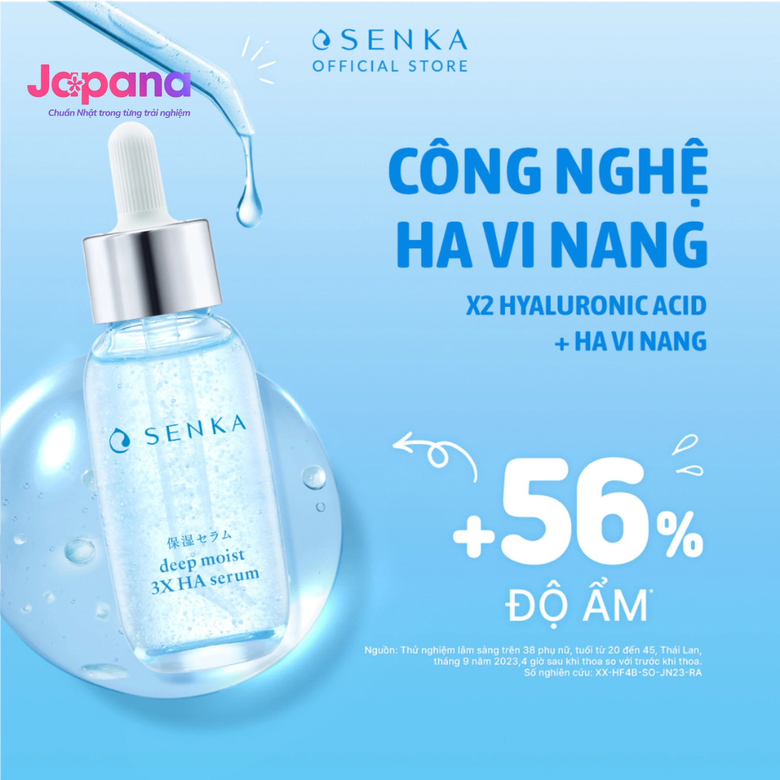 Tinh chất dưỡng ẩm, ngừa lão hóa Senka Deep Moist 3X HA Serum 30ml
