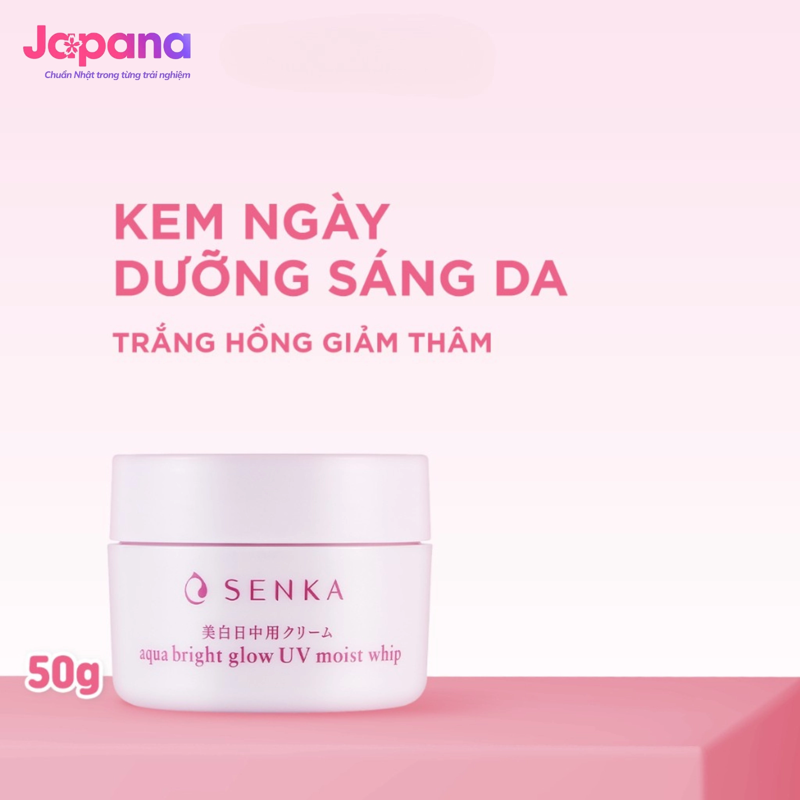 Kem dưỡng trắng da ban ngày Senka White Beauty Glow UV Cream 50g