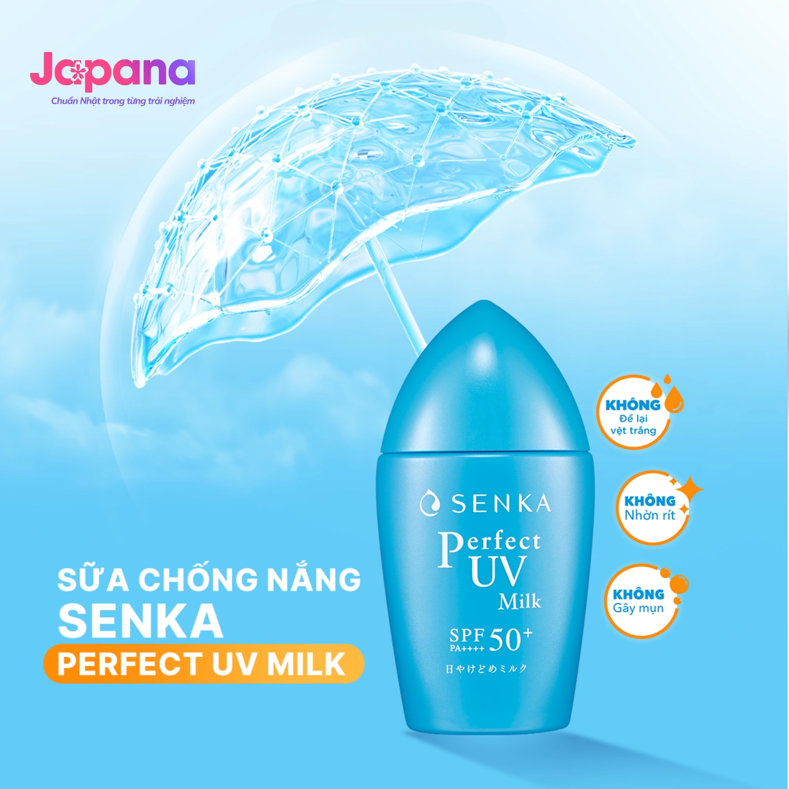 Sữa chống nắng Senka Perfect UV Milk SPF50+/PA++++ 40ml