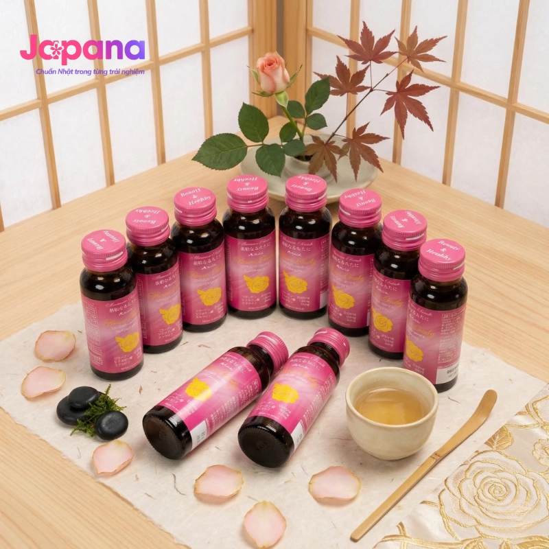 Nước uống Collagen Kaza Rose Lady 5000mg (Hộp 10 chai x 50ml)