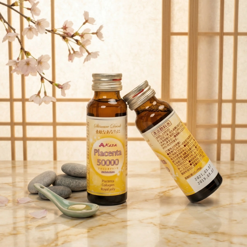 Nước uống tinh chất nhau thai Kaza Placenta 50000mg (Hộp 10 chai x 50ml)