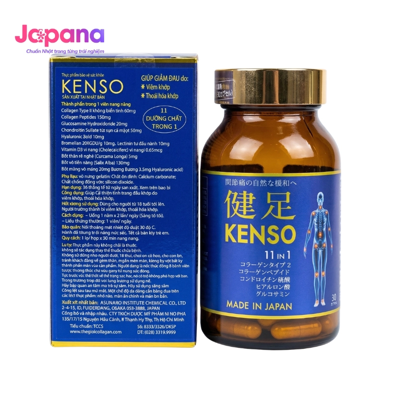 Viên uống hỗ trợ xương khớp Kenso 11in1 30 viên