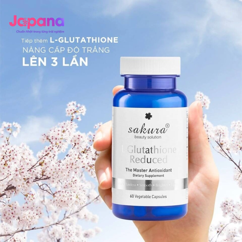 Viên Uống Trắng Da Sakura L-Glutathione Reduced (60 Viên)