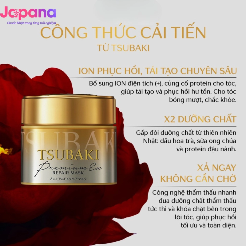 Mặt nạ tóc cao cấp phục hồi hư tổn Shiseido Tsubaki Premium Repair 180g