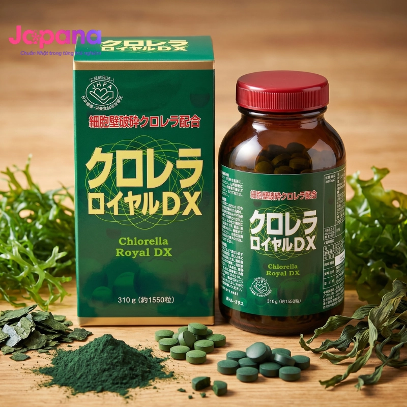 Tảo lục Chlorella Royal DX Nhật Bản 1550 viên