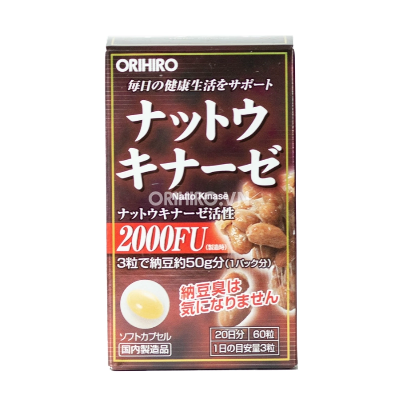 Viên uống hỗ trợ điều trị tai biến, đột quỵ Orihiro Nattokinase 2000FU 60 viên
