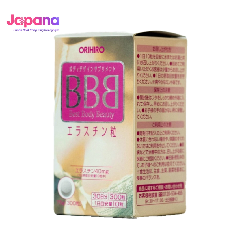 Viên uống nở ngực Orihiro BBB Best Body Beauty 300 viên