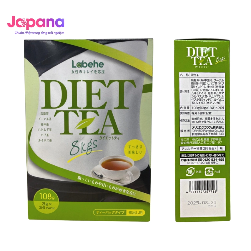 Trà giảm cân Labehe Diet Tea 8kg 3g x 36 gói